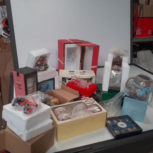 14 - A quantity of boxed ornaments mosty never been out of boxes. Pottery, crystal,  glass and more. Good... 