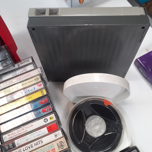 17 - Large collection of cassette tapes, cine film and reel to reel.