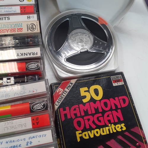 17 - Large collection of cassette tapes, cine film and reel to reel.