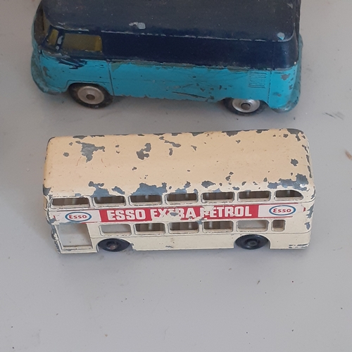 18 - A matchbox diecast city life bus, with a selection of other buses and trams. Boxed item has never be... 