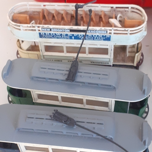 18 - A matchbox diecast city life bus, with a selection of other buses and trams. Boxed item has never be... 