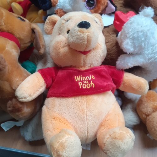 23 - Collectable stuffed toys and bears, including me to you, meerkat, Arsenal bear, an AA bear, Winnie t... 