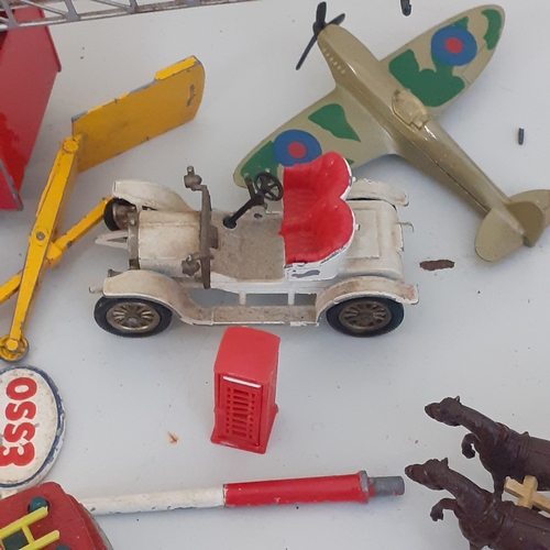 27 - Selection of diecast vehicles including a Dinky Supertoy elevator loader, a Chipperfield circus trai... 