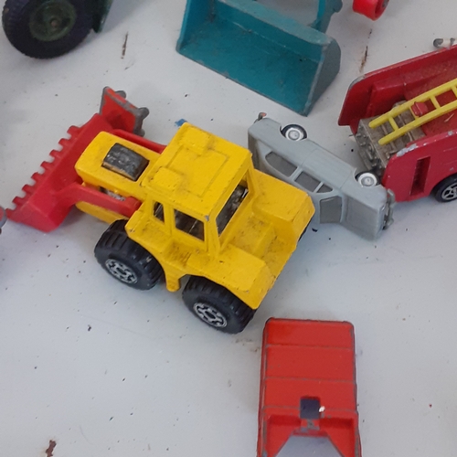 27 - Selection of diecast vehicles including a Dinky Supertoy elevator loader, a Chipperfield circus trai... 