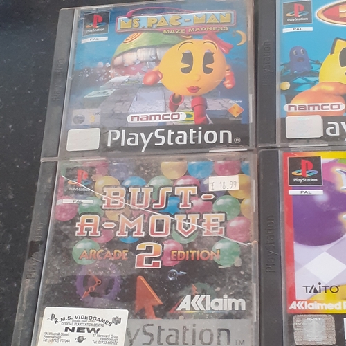 28 - Playstation one games including Pac man world, Ms Pac man - Maze Madness, Bust a move 2 and 4 and Pa... 