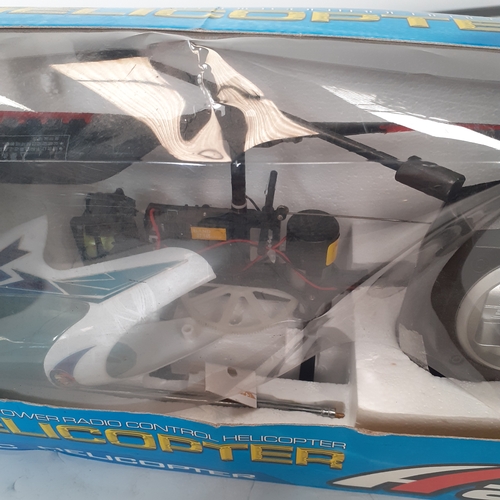 39 - Remote control Electric power radio control helicopter. Super speed. All complete but untested due t... 