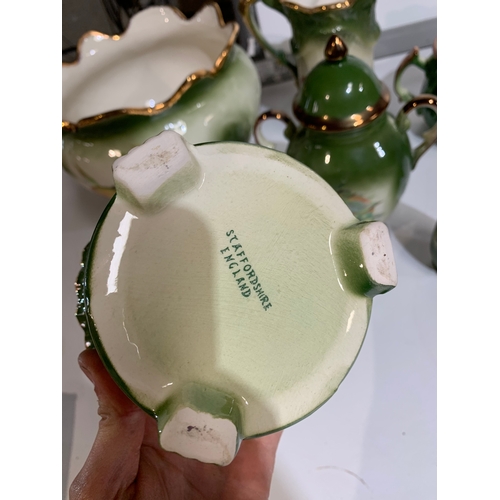 60 - Quality of Staffordshire green china ware