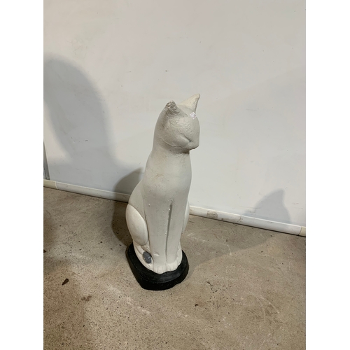 298 - Heavy concrete cat garden ornament