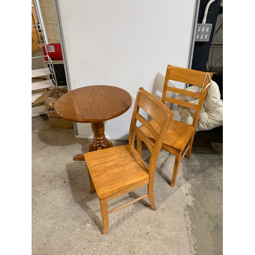 344 - Julian Bowen compact table & 2 chairs