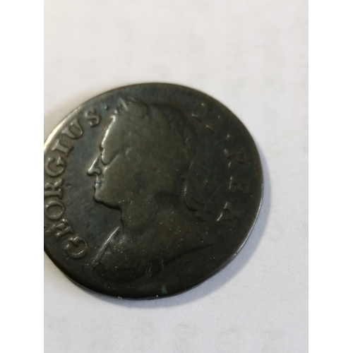 34A - 1744 George ll farthing