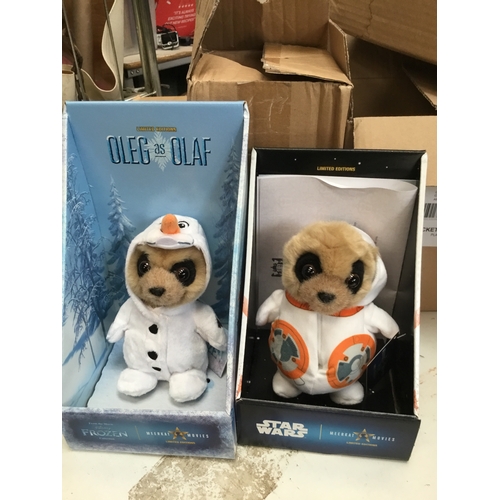 235 - Meerkats, Star Wars and Frozen. Boxed with certificates in good condition.