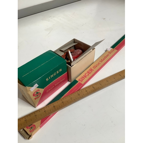 321 - Singer skirt marker plus singer skirt marker ruler in original boxes