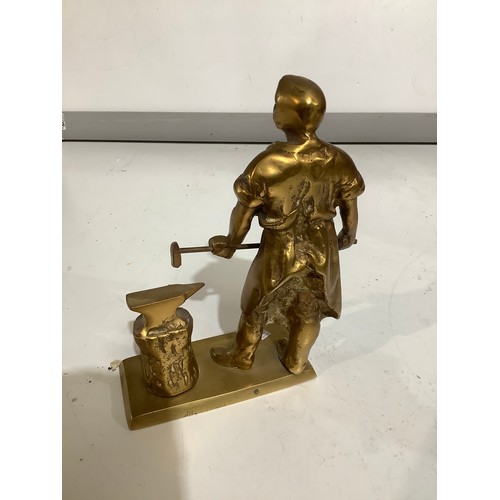 95 - Heavy Brass blacksmith figure