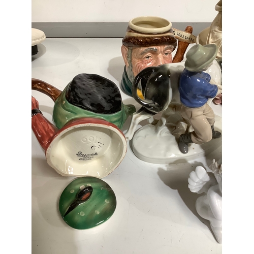 341 - Beswick teapot + sand land hand painted mug 2 wade bears and more