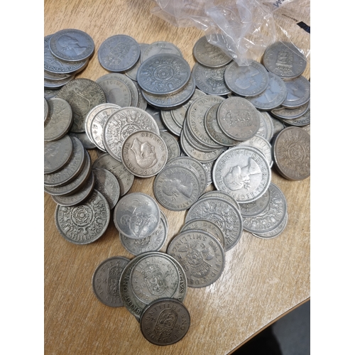 46A - Lots of old 10p and 5p and a bag of farthings