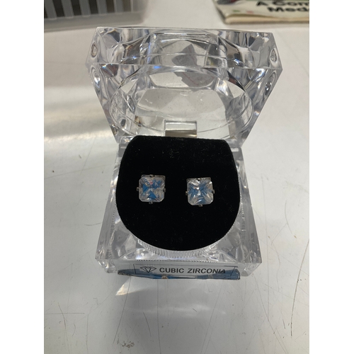 132A - Large cubic zirconia earrings