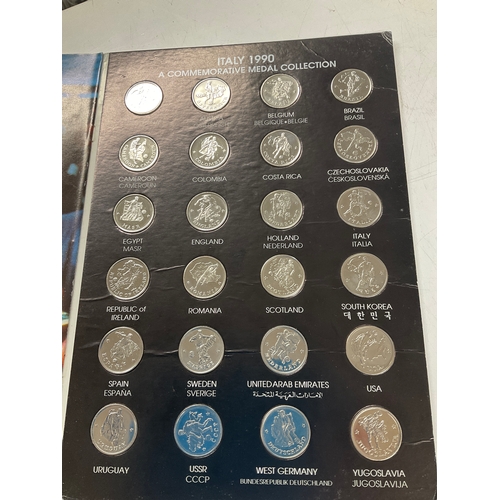 141A - Italy World Cup 1990 coin collection some coins are replicated also includes spare football related ... 