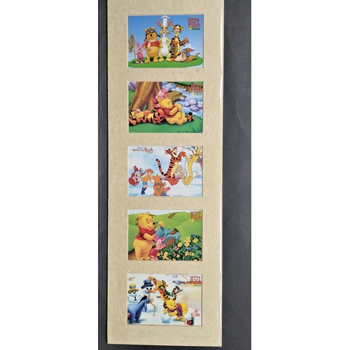 112A - Disney’s Winnie the Pooh & Friends print with 5 colour prints. Sealed. Size: 21.5 cm x 65.5 cm.