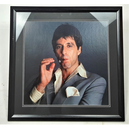 101A - Large framed and glazed colour print of Al Pacino. Size: 67 cm x 67 cm.