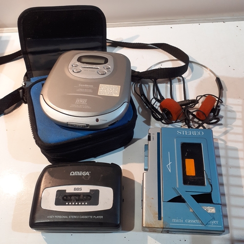12 - 2 personal cassette players and a personal CD player. Goodmans model GC D402Rs, Ingon model 8001 and... 