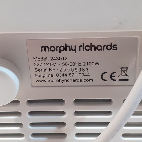 10 - Morphy Richard 4 slice white and stainless steel toaster. Model 243012.  Very good condition