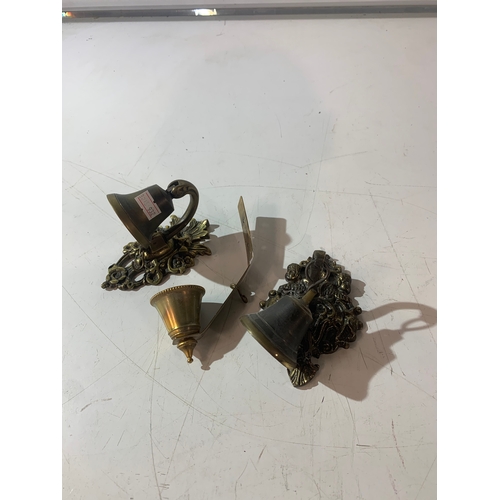 76 - Wall mountable brass bells