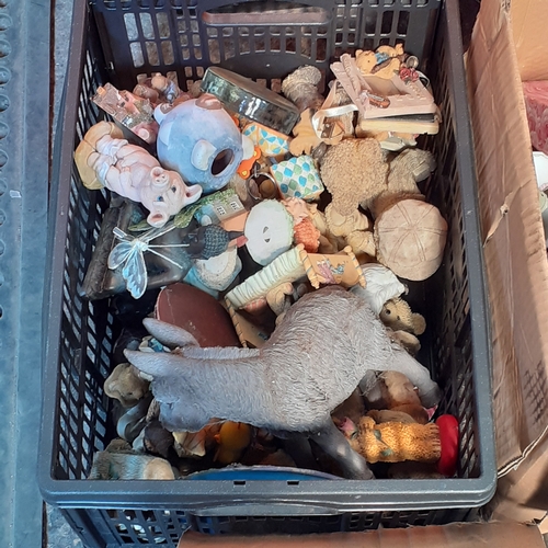 60 - Huge joblot of items. Includes hundreds of small ornaments, kitchenware, linen ware, bedding cutlery... 