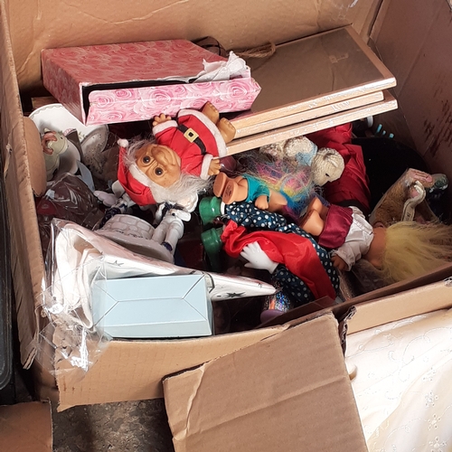 60 - Huge joblot of items. Includes hundreds of small ornaments, kitchenware, linen ware, bedding cutlery... 