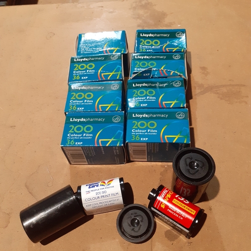 41 - 8 boxed, unopened Lloyd's pharmacy camera films plus two others. 200 colour film, 36 exposure.Expire... 