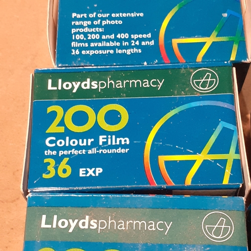 41 - 8 boxed, unopened Lloyd's pharmacy camera films plus two others. 200 colour film, 36 exposure.Expire... 
