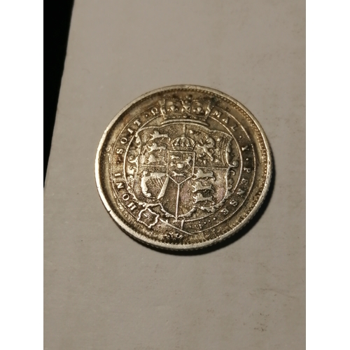 35A - 1819 George III shilling in very fine condition