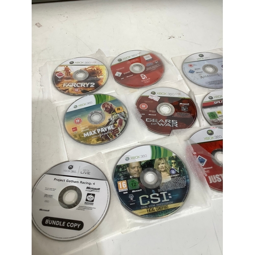 368 - Xbox 360 games not in cases to include project Gotham racing for CSI just cause fifa 14 and many mor... 