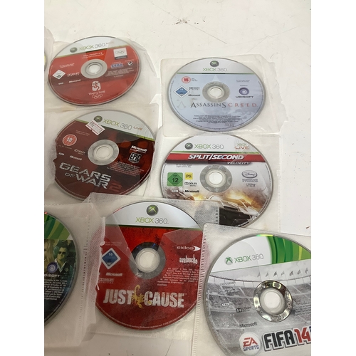 368 - Xbox 360 games not in cases to include project Gotham racing for CSI just cause fifa 14 and many mor... 