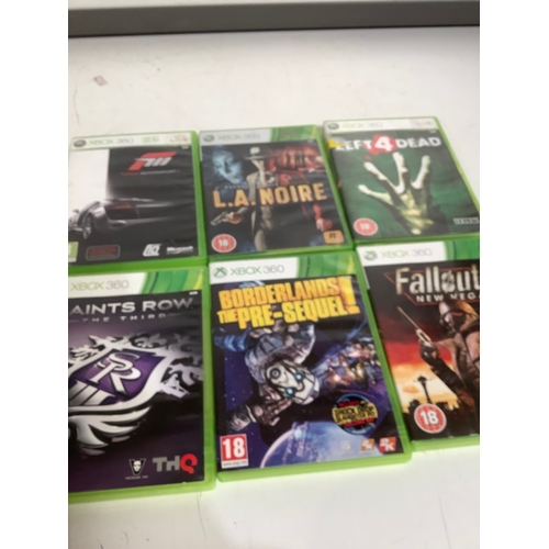 378 - 6 Xbox 360 games in cases includes fallout new vegas forza motorsport and more