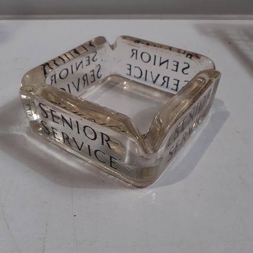 42 - 1960s Senior service glass ashtray.