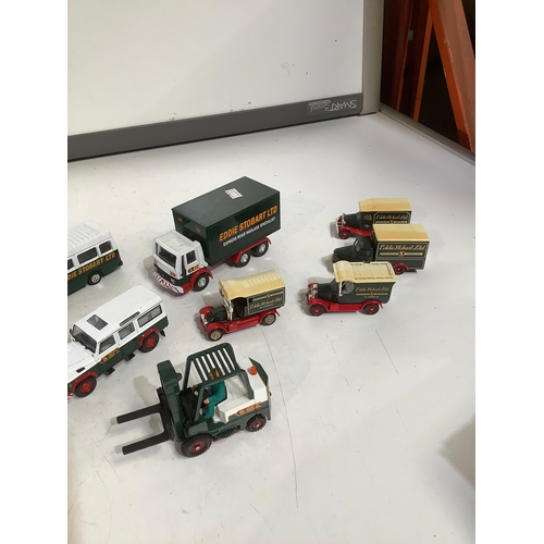 393 - 10 x Eddie Stobart Land Rover lorry vans forklift truck