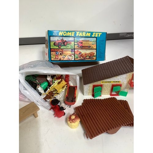 397 - Home farm set plus animals