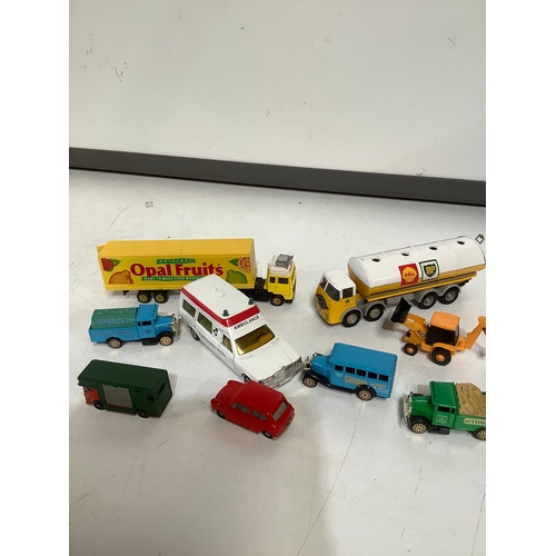 463 - Collection of corgi lorries ambulance mini and others