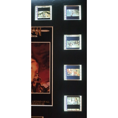 113B - Original film cells from the movie “Conan the Barbarian”. Limited edition presentation print with 10... 
