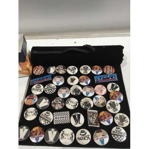 26 - A collection of Madness collectible badges