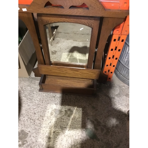 32 - Antique Dressing table, swing mirror with lift up box