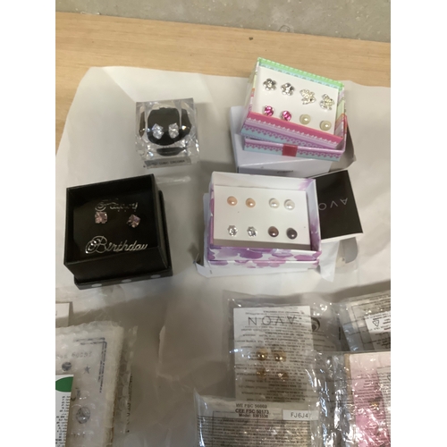 80A - Large collection earrings all new boxed Avon jewellery ideal resale opportunity