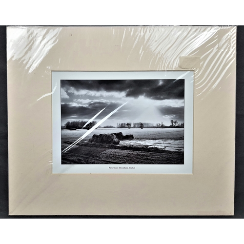 125A - 4 black & white prints in mounts. Brancaster Beach, Downham Market, Chelker Reservoir – Yorkshire Da... 