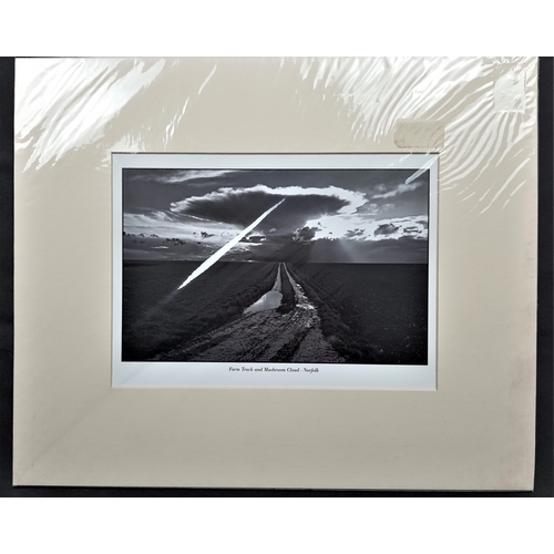 125A - 4 black & white prints in mounts. Brancaster Beach, Downham Market, Chelker Reservoir – Yorkshire Da... 