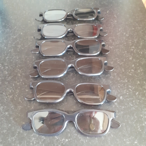 12 - 6 pairs of Real D 3D cinema glasses.