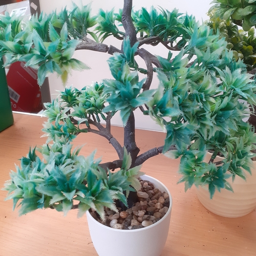 5 - 3 decorative artificial trees in pots. Nice condition