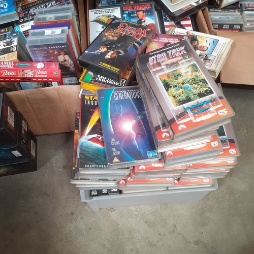 23 - Massive quantity of VHS cassette tapes. Mixed genre including Buffy, Star trek, comedy, crime and ma... 