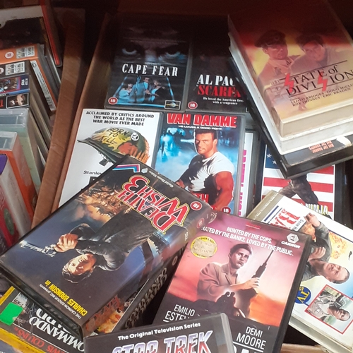 23 - Massive quantity of VHS cassette tapes. Mixed genre including Buffy, Star trek, comedy, crime and ma... 