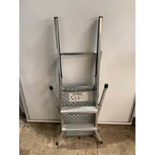 252 - Fold down ladder work platform