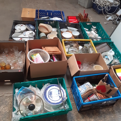 32 - Massive joblot comprising mainly of kitchenware. Tudorware, Meakin cake plates,  knife block, Church... 